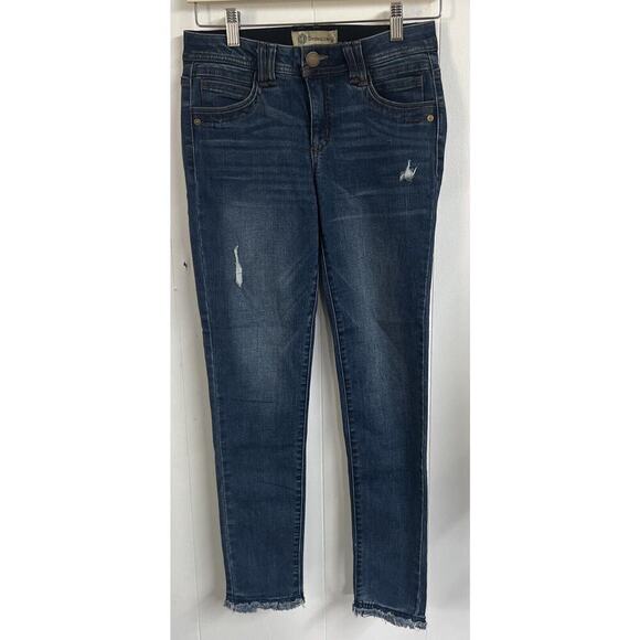 EUC Democracy Ab Technology Womens‎ Blue Skinny Ankle Cropped Jeans Women's 2 - Picture 1 of 8